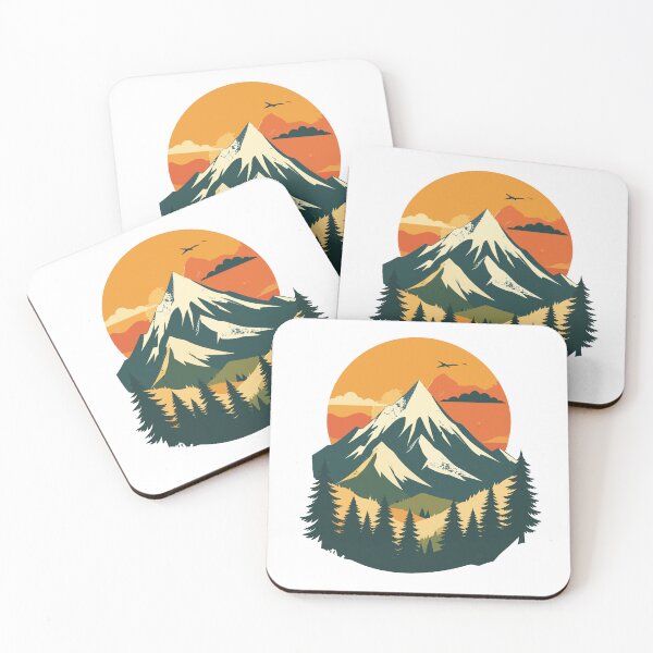 Item preview, Vintage Outdoor Adventure Mountain Sunset Graphic designed and sold by MarWachaN.