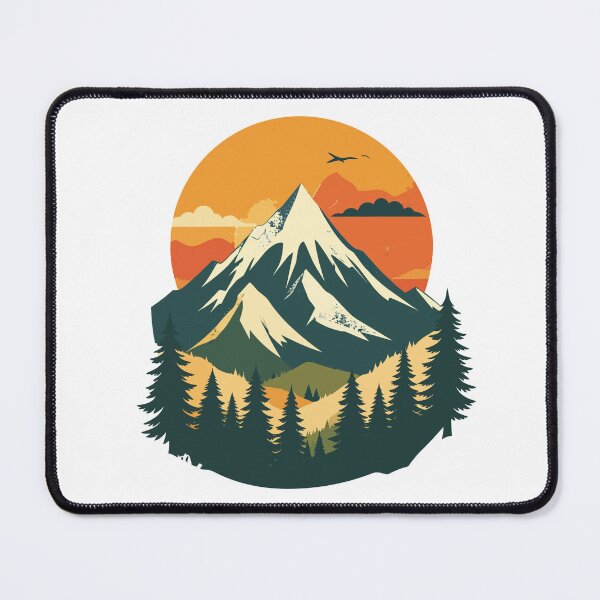 Item preview, Vintage Outdoor Adventure Mountain Sunset Graphic designed and sold by MarWachaN.
