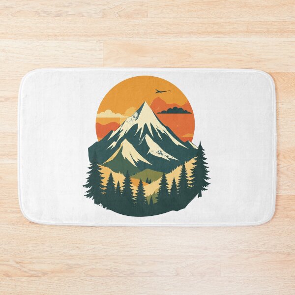 Item preview, Vintage Outdoor Adventure Mountain Sunset Graphic designed and sold by MarWachaN.