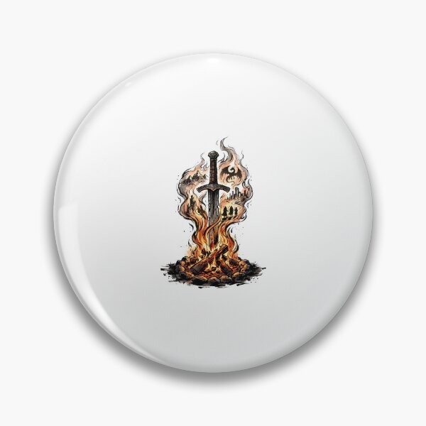 Item preview, Flaming Sword Dragon Quest Fantasy RPG Art designed and sold by Fenay Designs.