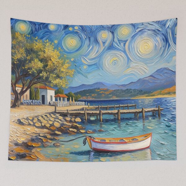 Item preview, Coastal town on the Ionian Sea designed and sold by sid1802.