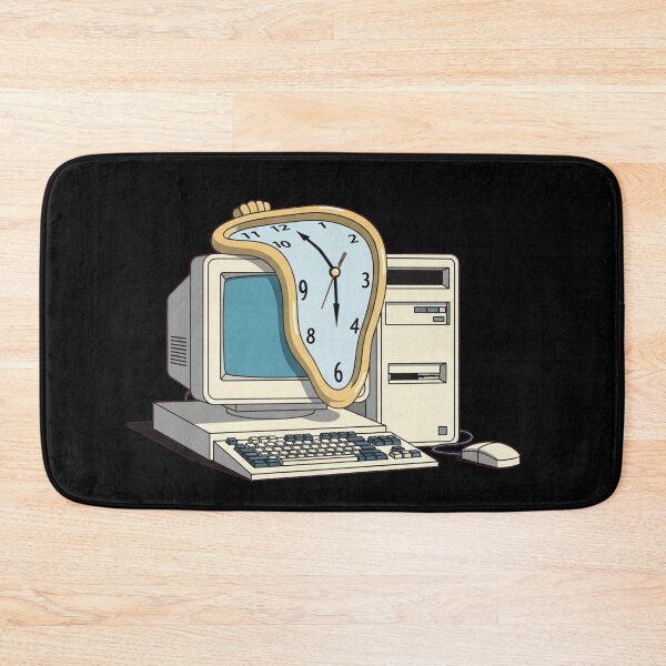 Item preview, Surreal Melting Time Retro Computer designed and sold by MarVan-Prints.