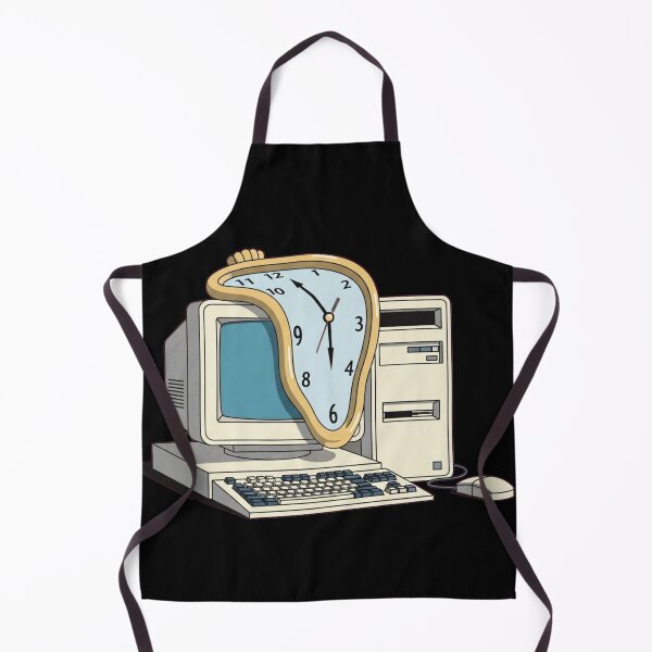 Item preview, Surreal Melting Time Retro Computer designed and sold by MarVan-Prints.