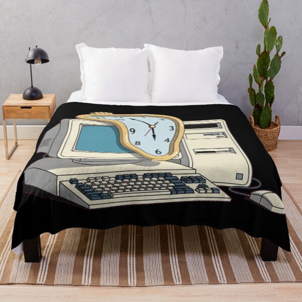 Item preview, Surreal Melting Time Retro Computer designed and sold by MarVan-Prints.