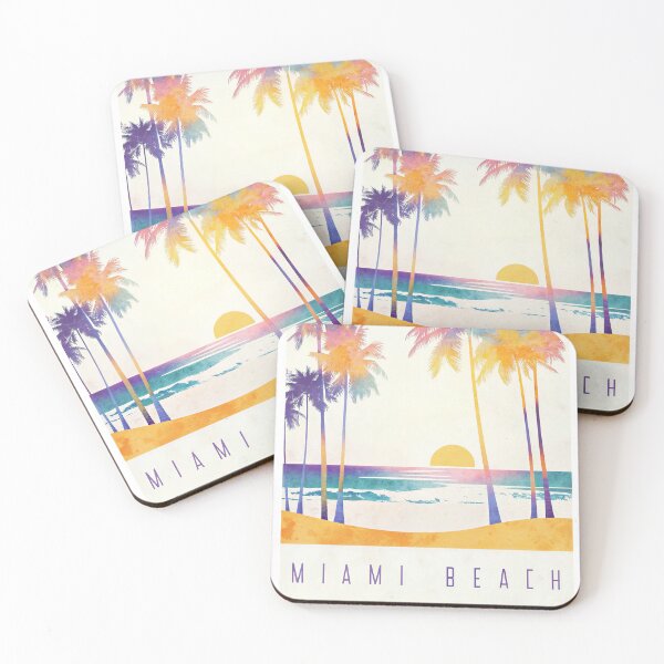 Item preview, Tropical sunset on Miami beach designed and sold by paulrommer.