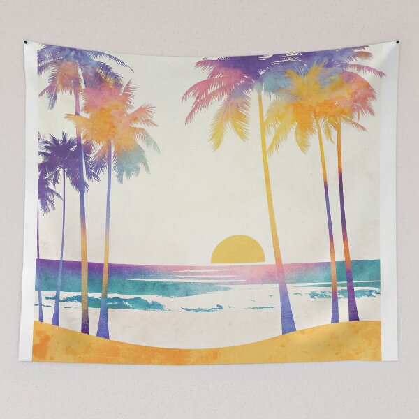 Item preview, Tropical sunset on Miami beach designed and sold by paulrommer.
