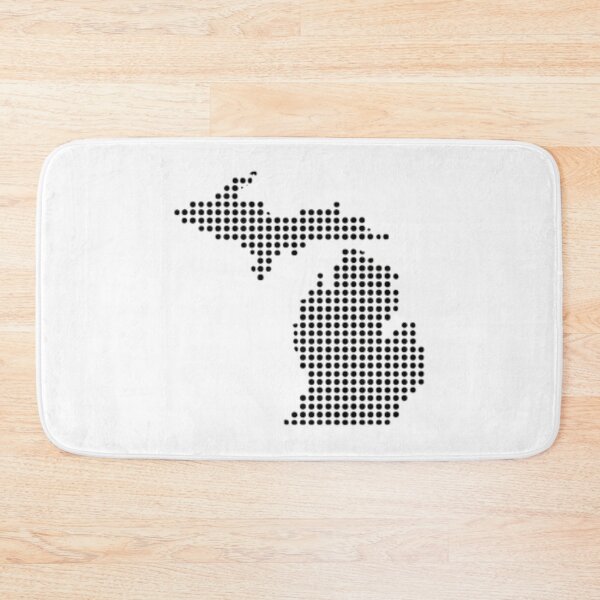 Item preview, Modern Dotted Michigan State Silhouette Art designed and sold by Wander & Create.