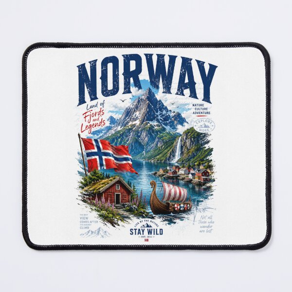 Item preview, Norway – Land of Fjords and Legends designed and sold by Countries&Cities Shop.