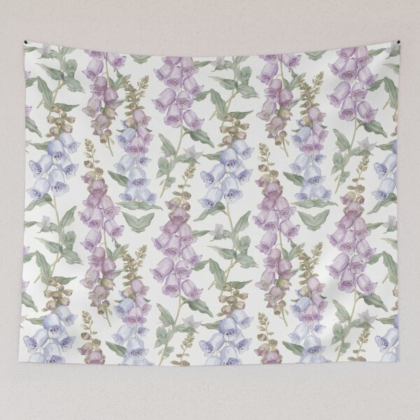 Item preview, Foxglove Floral Pattern Beautiful Pastel Watercolor Elegant Botanical designed and sold by Leonardo Palumbo.