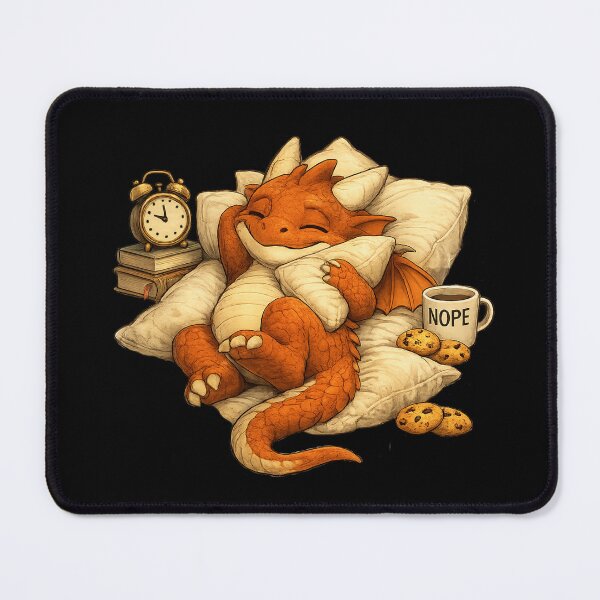 Item preview, Cozy Lazy Baby Dragon Fantasy Art designed and sold by Hatchling Hollow.