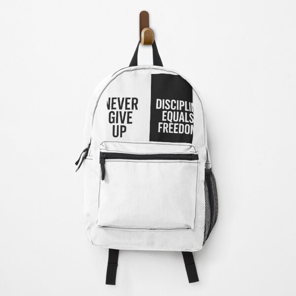 Item preview, Never Give Up – Discipline Equals Freedom | Motivational Typography Design designed and sold by MAStrends.
