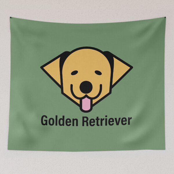 Item preview, Golden retriever face color logo designed and sold by Konopikyu.