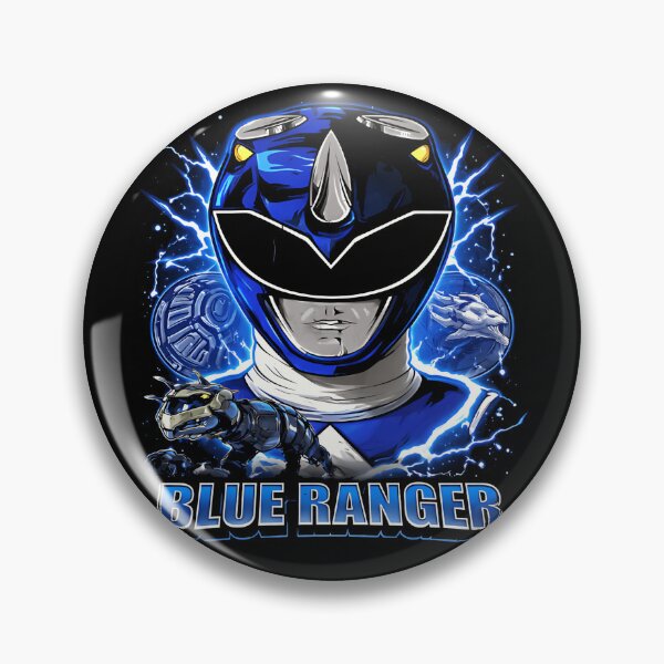 Item preview, Blue Ranger Helmet Mighty Morphin Triceratops Portrait designed and sold by Charaf01art.