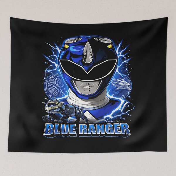 Item preview, Blue Ranger Helmet Mighty Morphin Triceratops Portrait designed and sold by Charaf01art.