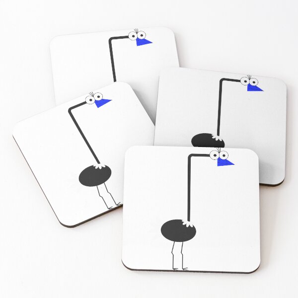 Item preview, Funny Minimalist Ostrich Cartoon designed and sold by OlhaDreamArt.