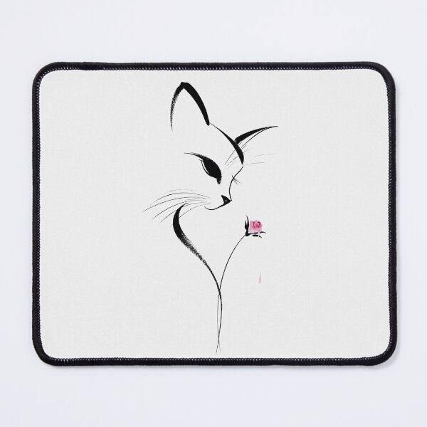 Item preview, Cat Memorial Rose Minimalist Pet Loss Art designed and sold by PixelQ.