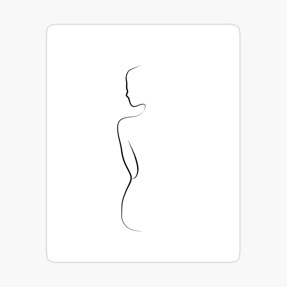 Elegant Woman Silhouette Line Art Drawing. Abstract Female Figure One Line  Drawing for Wall Art, Fashion Prints, Posters. Art Sketch, Black And White  Single Line Art, Feminine Poster. Vector EPS 10 Stock