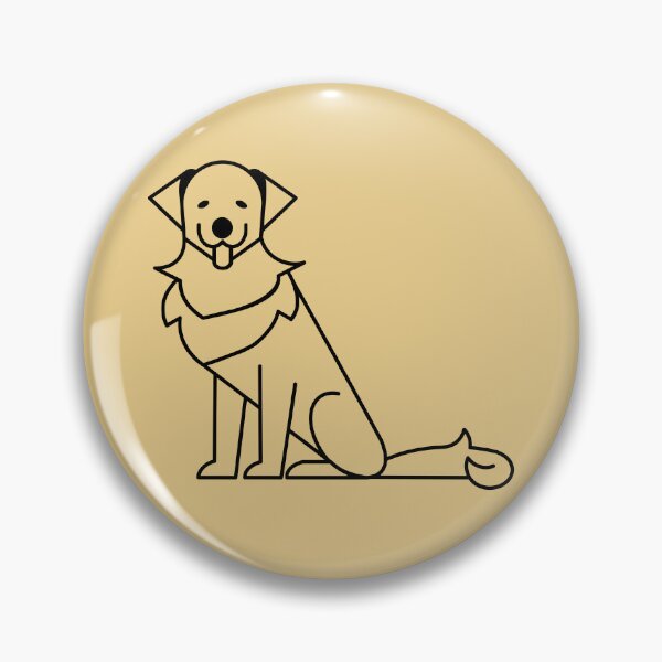 Item preview, Golden retriever one color logo designed and sold by Konopikyu.