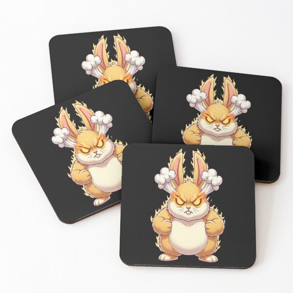Item preview, Funny Rabbit Meme Humor Collection – Angry Bunny Meme Fire Eyes Rabbit Cartoon Rage Humor designed and sold by MiraLumeStudio.