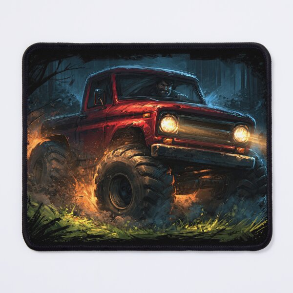 Item preview, Red Pickup Truck in Dark Forest designed and sold by Piotrek0001.