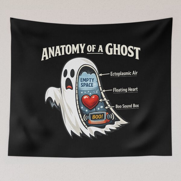 Item preview, Anatomy of a Ghost - Funny Halloween Cartoon  designed and sold by SidTastic .