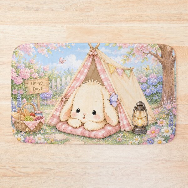 Item preview, Cozy Bunny Garden Camping designed and sold by Aoei08.