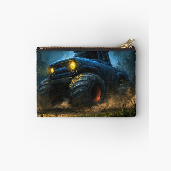 Item preview, Blue Monster Truck in Muddy Night Forest designed and sold by Piotrek0001.