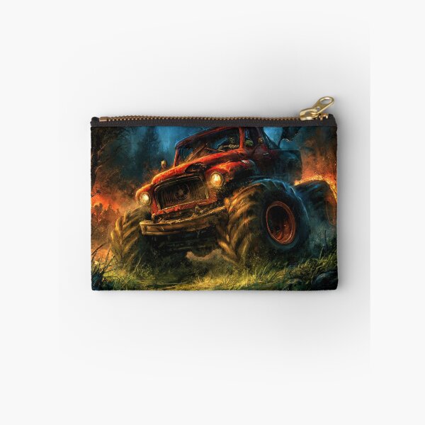 Item preview, Red 4x4 Truck Mud Bogging in Fire Light designed and sold by Piotrek0001.