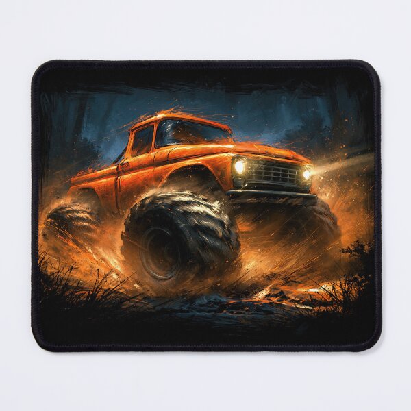 Item preview, Orange Truck Drifting in Dust at Night designed and sold by Piotrek0001.