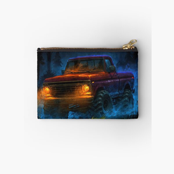 Item preview, Red Truck Glowing in Dark Night Fog designed and sold by Piotrek0001.
