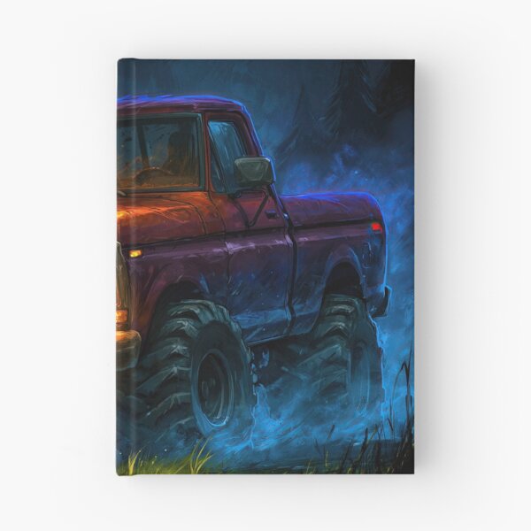 Item preview, Red Truck Glowing in Dark Night Fog designed and sold by Piotrek0001.