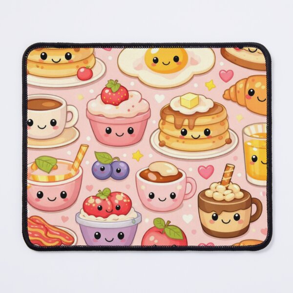 Item preview, Kawaii food pattern breakfast Cute Pastel Morning Food Illustration designed and sold by Aramdesing.