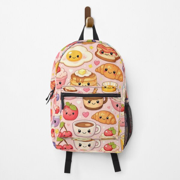 Item preview, Kawaii food pattern breakfast Cute Pastel Morning Food Illustration designed and sold by Aramdesing.