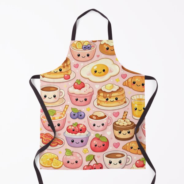 Item preview, Kawaii food pattern breakfast Cute Pastel Morning Food Illustration designed and sold by Aramdesing.