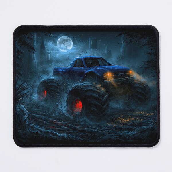 Item preview, Blue Monster Truck in Eerie Blue Moon Light designed and sold by Piotrek0001.