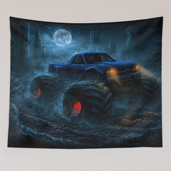 Item preview, Blue Monster Truck in Eerie Blue Moon Light designed and sold by Piotrek0001.