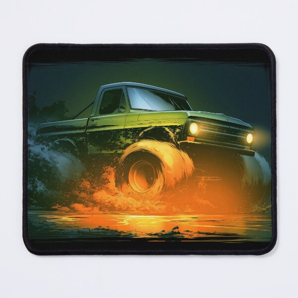 Item preview, Green Truck with Intense Orange Light Blur designed and sold by Piotrek0001.