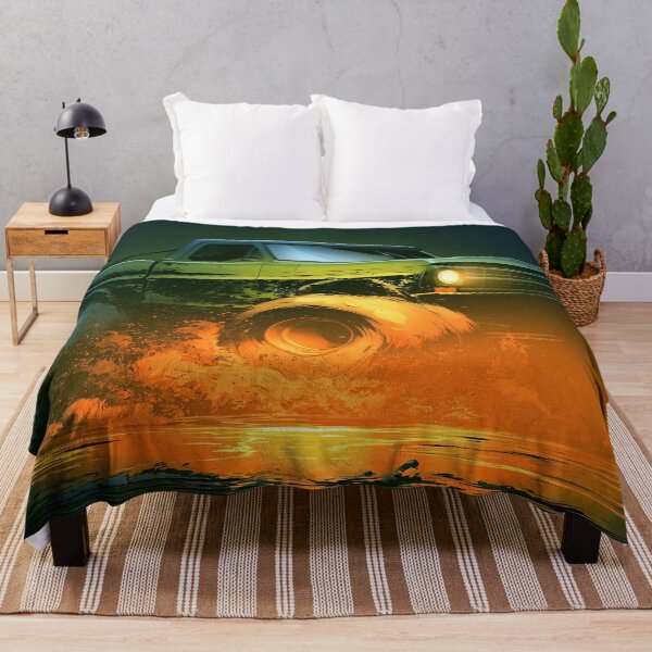 Item preview, Green Truck with Intense Orange Light Blur designed and sold by Piotrek0001.