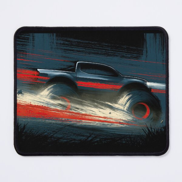Item preview, Black Truck Speeding with Red Light Trails designed and sold by Piotrek0001.