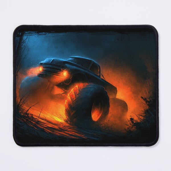 Item preview, Truck Silhouette in Fiery Orange Smoke designed and sold by Piotrek0001.