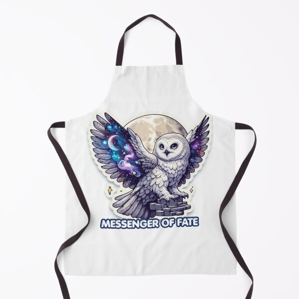 Item preview, Lunar Owl: Messenger of Fate Galaxy Celestial Sticker designed and sold by Chronicles_Of_Fauna.