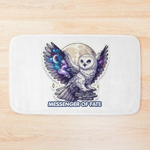 Item preview, Lunar Owl: Messenger of Fate Galaxy Celestial Sticker designed and sold by Chronicles_Of_Fauna.
