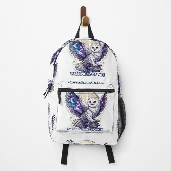 Item preview, Lunar Owl: Messenger of Fate Galaxy Celestial Sticker designed and sold by Chronicles_Of_Fauna.