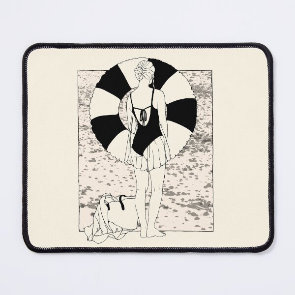 Item preview, Minimalist Girl Looking at the Sea designed and sold by Grin Katalina Floral Patterns & Cozy Art.