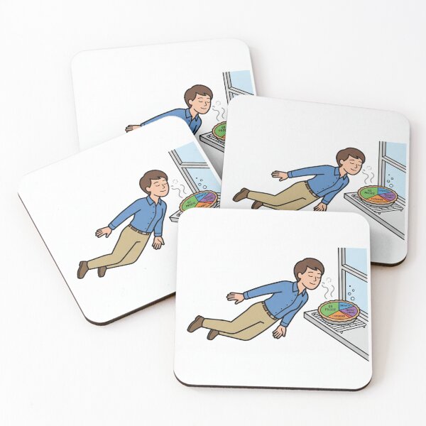 Item preview, Floating to the Smell of a Pie Chart on a Windowsill | Absurd Office Humor Sticker designed and sold by End of Day.