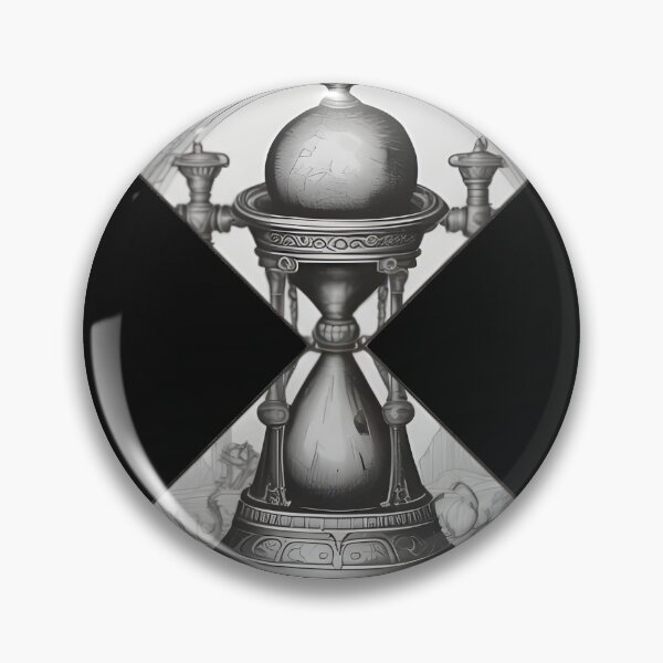 Item preview, Gothic Hourglass Engraving - Memento Mori Time Geometric Art designed and sold by DarkOriginArts.
