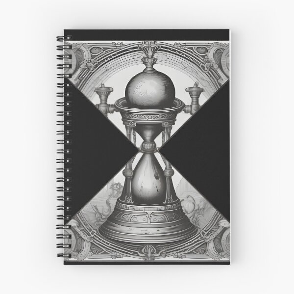 Item preview, Gothic Hourglass Engraving - Memento Mori Time Geometric Art designed and sold by DarkOriginArts.