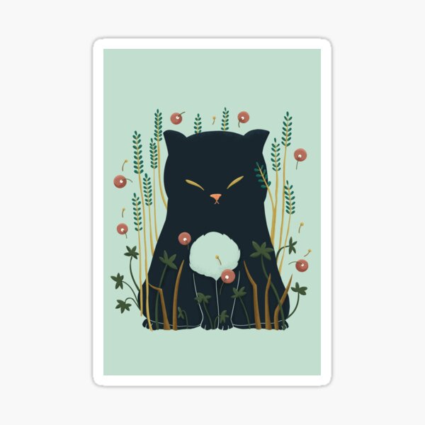Lovely Ghost cat Sticker
