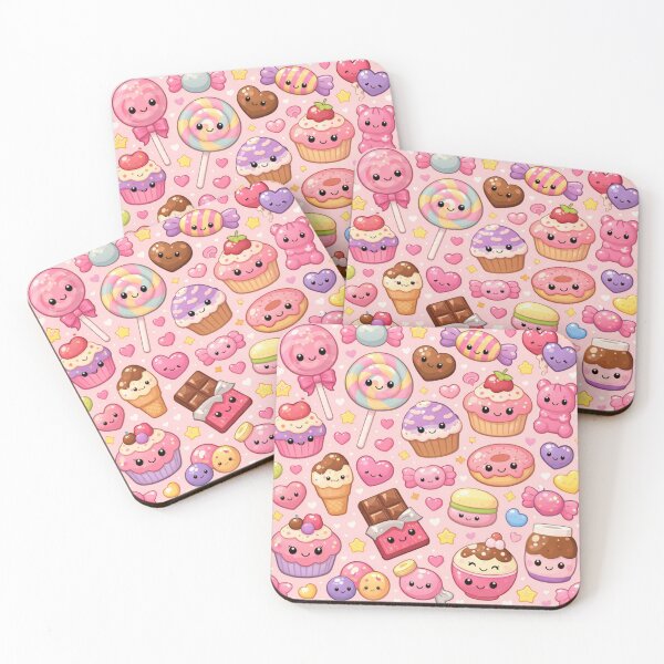 Item preview, Kawaii food pattern candy Pattern | Cute Pastel Sweet Illustration designed and sold by Aramdesing.