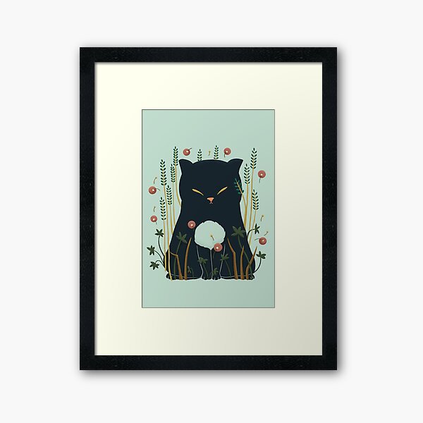 Lovely Ghost cat Framed Art Print